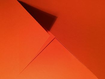 Close-up of orange cardboard box