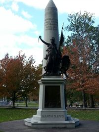 Low angle view of statue