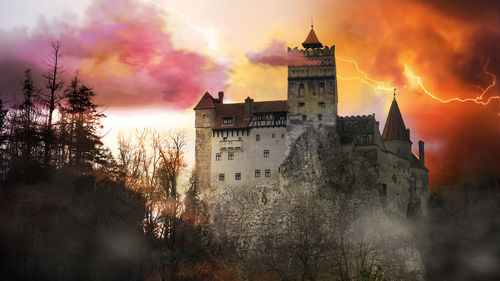 Panoramic view of buildings against sky