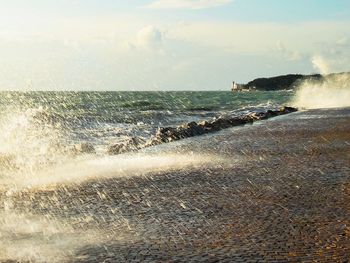 Scenic view of sea against sky