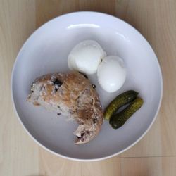 Close-up of served food in plate