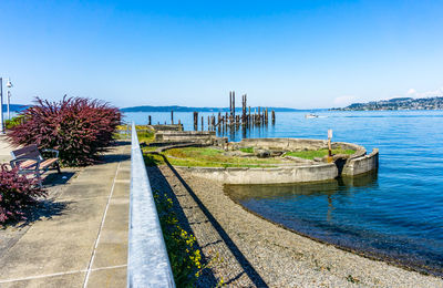 A view of dickman mill park in ruston, washington