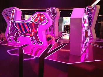 Close-up of illuminated lighting equipment