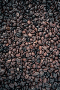 Full frame shot of roasted coffee beans
