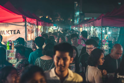 Group of people at music concert