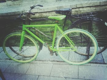 Parked bicycles parked