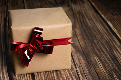 Close-up of christmas decorations on table