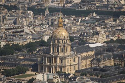 Aerial view of buildings in city