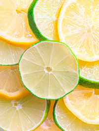 Close-up of lemon slice