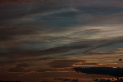 Scenic view of dramatic sky during sunset