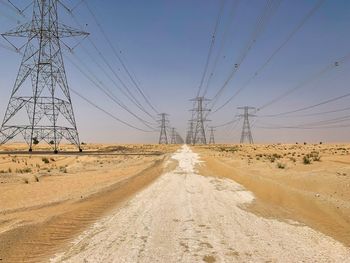 Sand drifts often make the road disappear beyond recognition