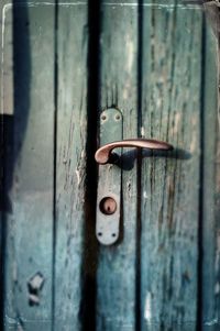 Close-up of old wooden door