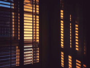 Sunlight streaming through window in building