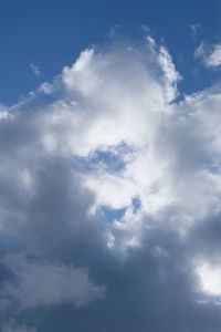 Low angle view of clouds in sky