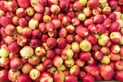 Full frame shot of apples in market