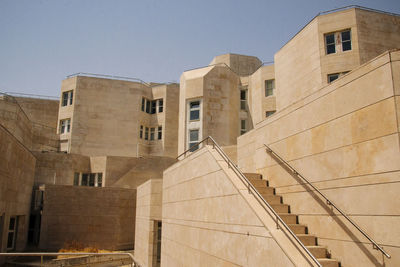 Low angle view of buildings against sky