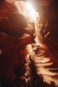 Low angle view of rock formation