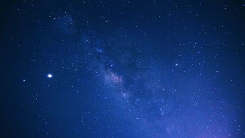 Low angle view of stars in sky