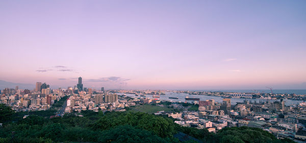 High angle view of cityscape