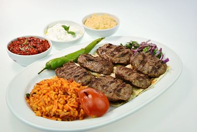 Close-up of food served in plate