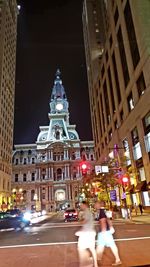 City street at night