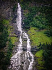 Scenic view of waterfall