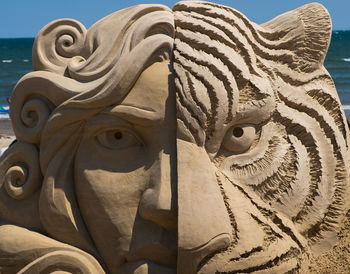 Close-up of animal sculpture