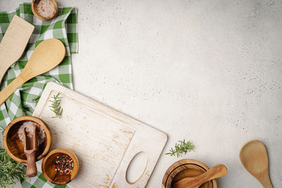 Directly above shot of personal accessories on table