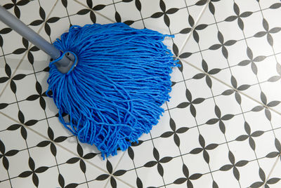 Close-up of blue ropes