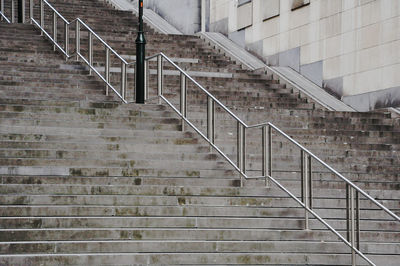 Low angle view of staircase against building