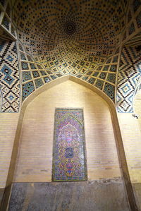 Low angle view of ornate ceiling in building