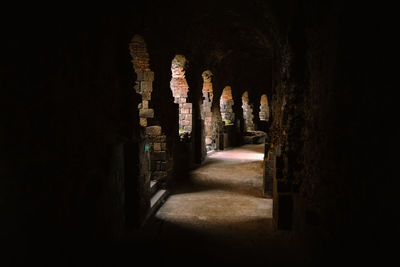 People walking in tunnel