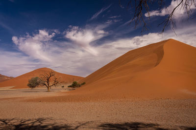 Scenic view of desert against sky