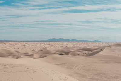 Scenic view of desert against sky