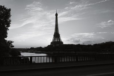 Low angle view of eiffel tower