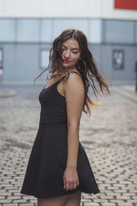 Portrait of beautiful young woman