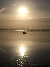 Scenic view of sunset over sea