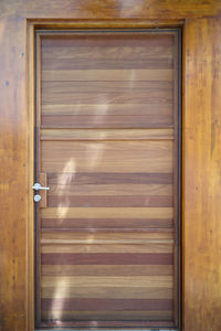 Closed wooden door