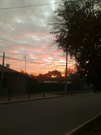 Scenic view of dramatic sky during sunset