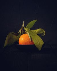 Close-up of orange fruit on leaves