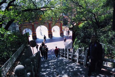 Group of people at temple