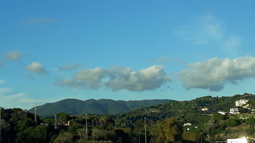 Panoramic shot of townscape against sky