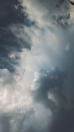 Low angle view of cloudy sky