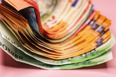 Close-up of multi colored pencils on table