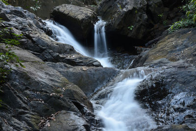 Scenic view of waterfall