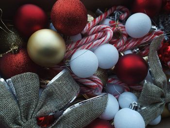 Close-up of christmas decorations