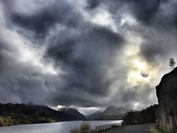 Storm clouds over mountains