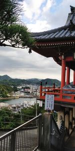 View of buildings against cloudy sky
