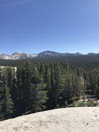 Scenic view of mountains against clear sky