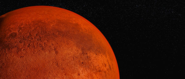 Scenic view of moon against sky at night